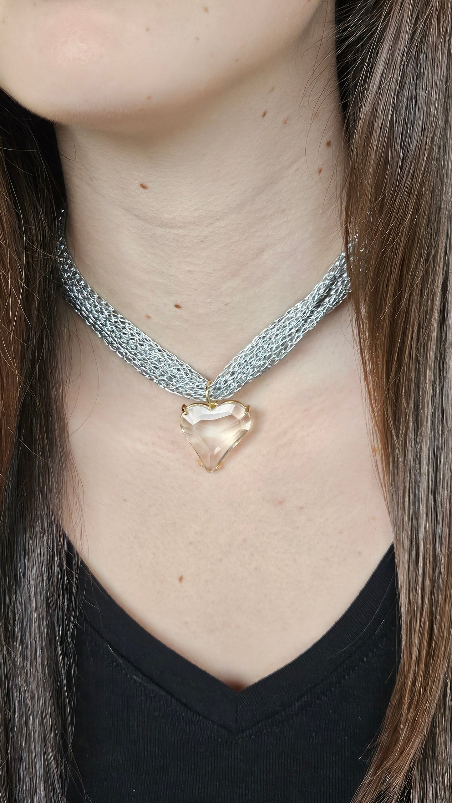 Choker cor gris